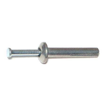 Midwest Fastener Nail Drive Anchor, 1/4" Dia., 1-1/2" L, Steel Zinc Plated, 1500 PK 07868